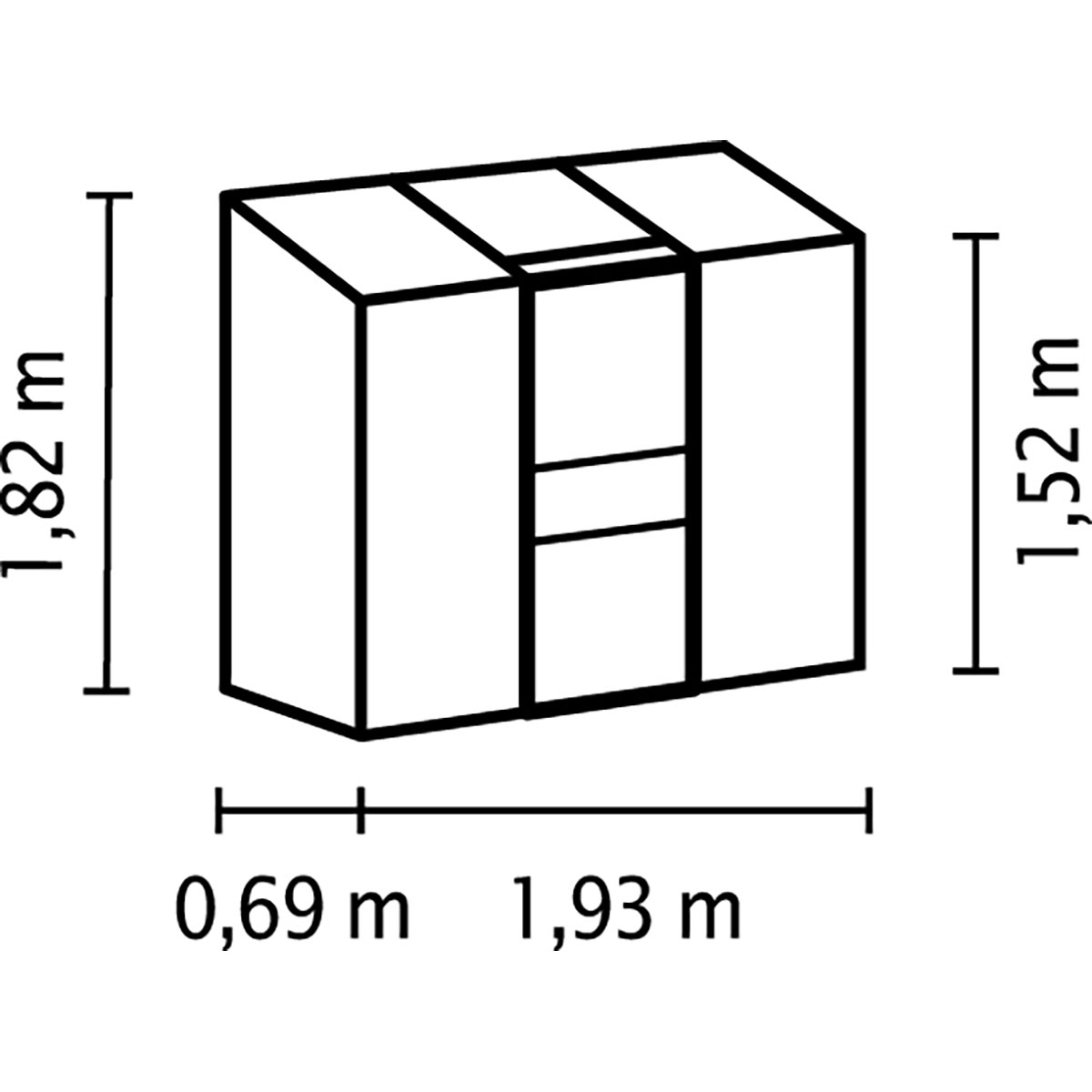 Växthus Vitavia Ida Vägg 1,3 kvm