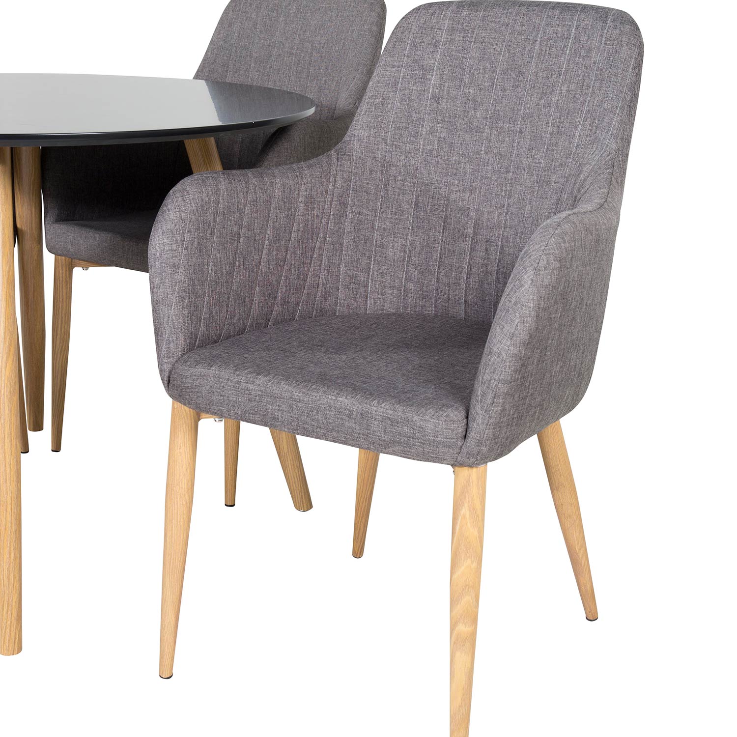 Matgrupp Venture Home Plake med 4 Corina Stolar Polyestertyg Runt