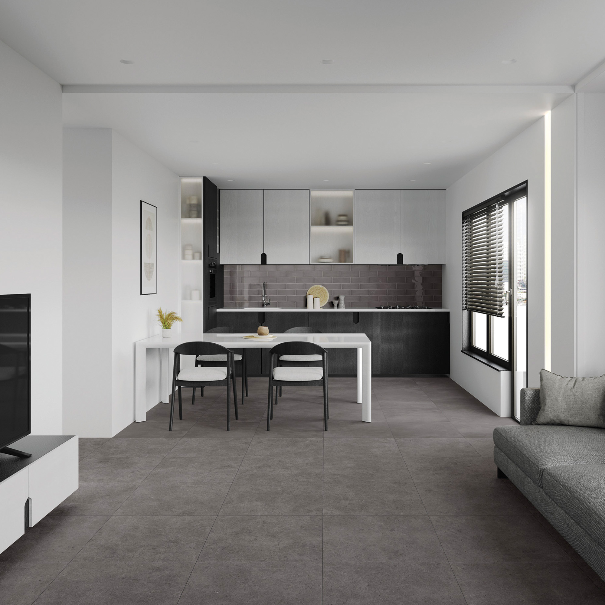 Klinker Arredo Flow Cement Coal 60x60 cm