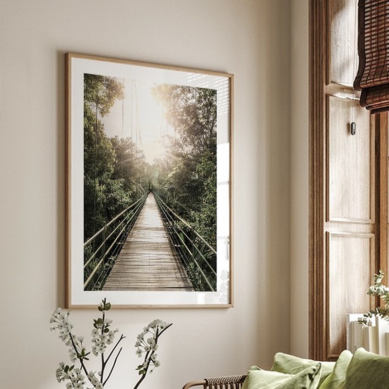 Poster Gallerix Hanging Bridge In Costa Rica