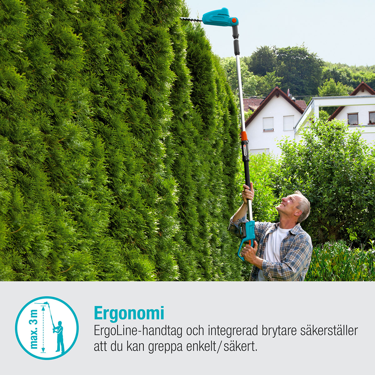 Teleskopisk Häcksax Gardena THS 42/18V P4A utan Batteri