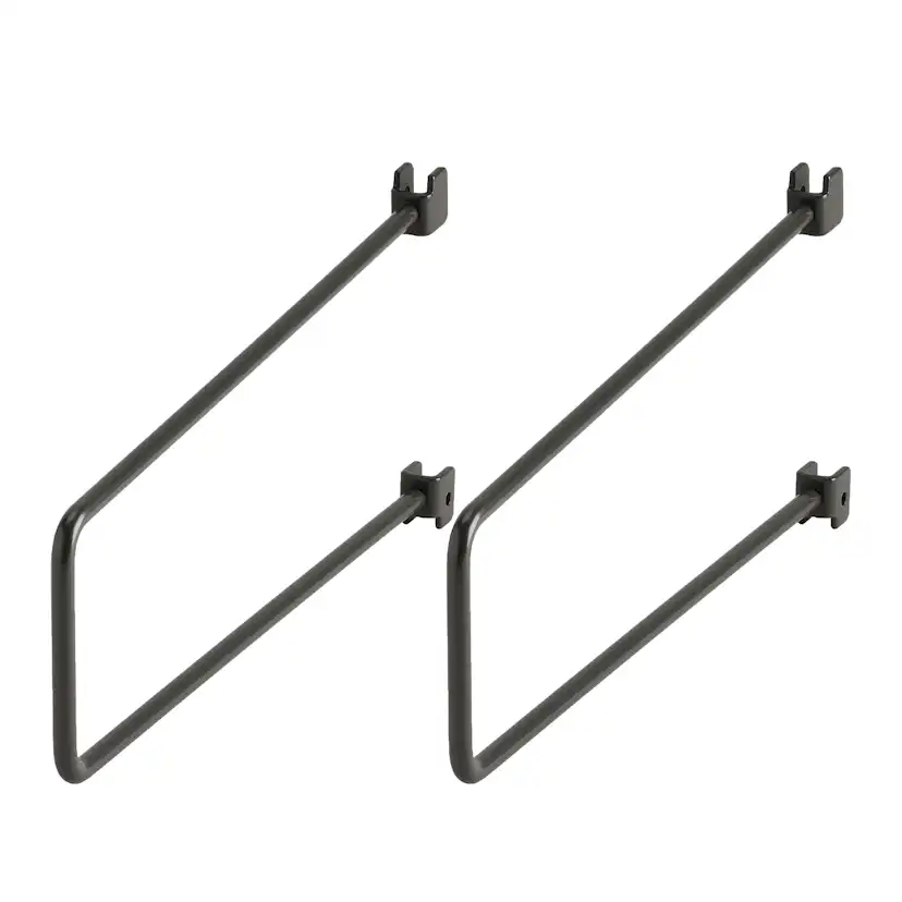 Bokstöd Elfa Sparring för Skena 250 mm 2-pack