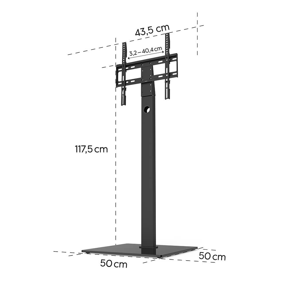 TV-stativ Hama Upp Till 65 tum VESA 400x400 Svart