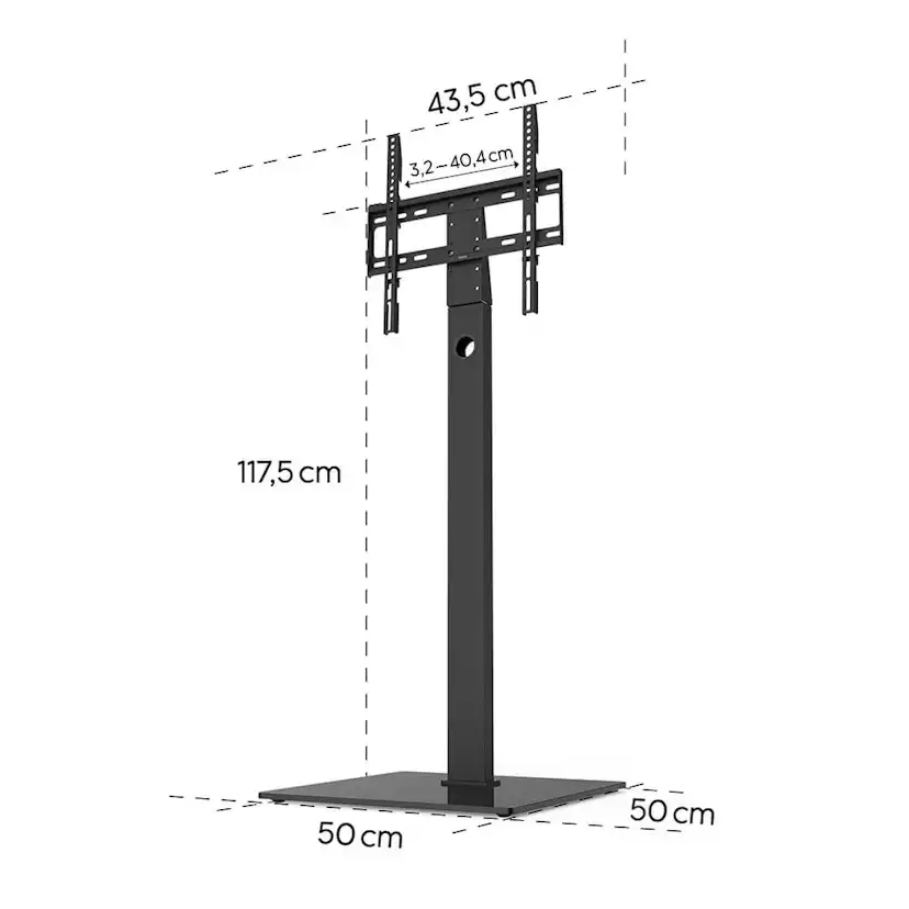 TV-stativ Hama Upp Till 65 tum VESA 400x400 Svart