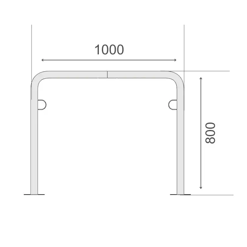 Cykelställ Economy R30 för 2 cyklar – golvmontering, mått - BxH: 1000x800 mm