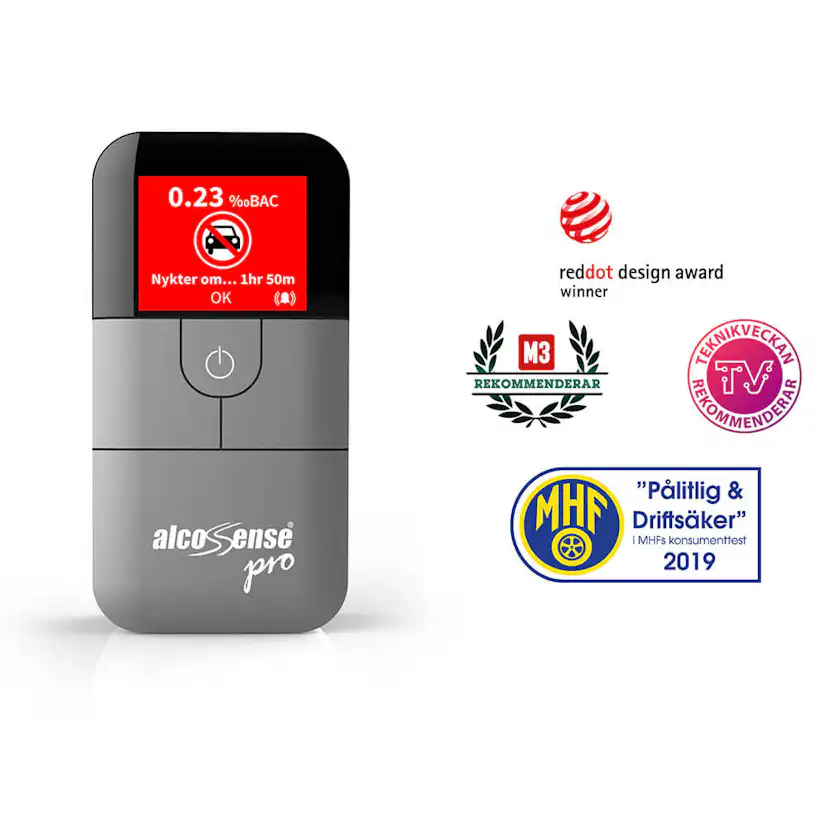 Alkoholmätare Alcosense Pro Bränslecellsensor & BlowCoach Teknik
