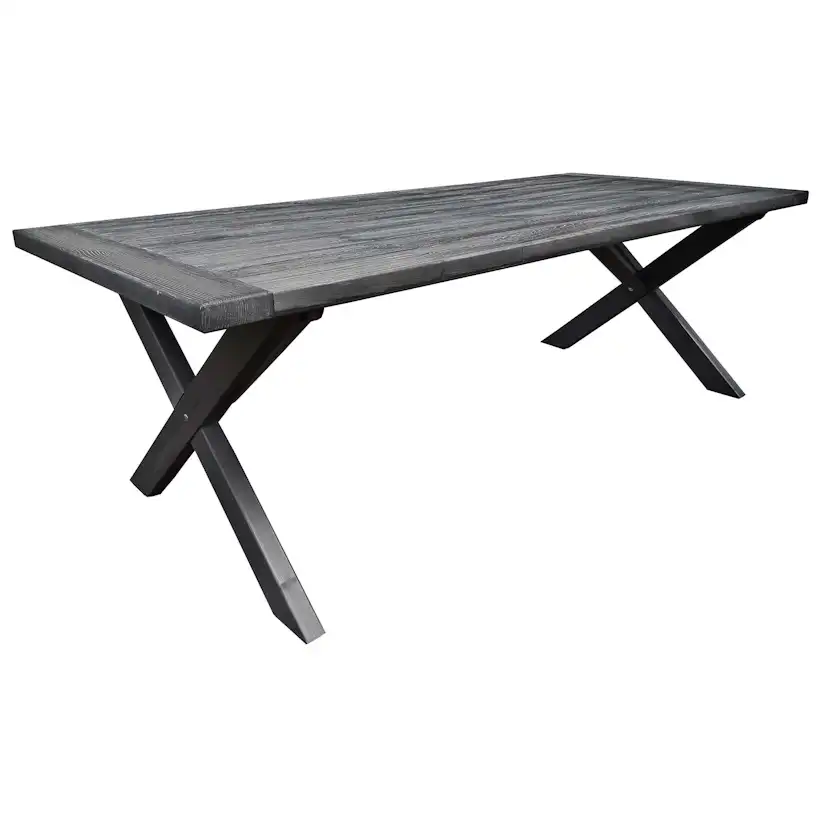 Matgrupp Utomhus Baltic Garden 220 cm bord och 6 Belize grå stolar