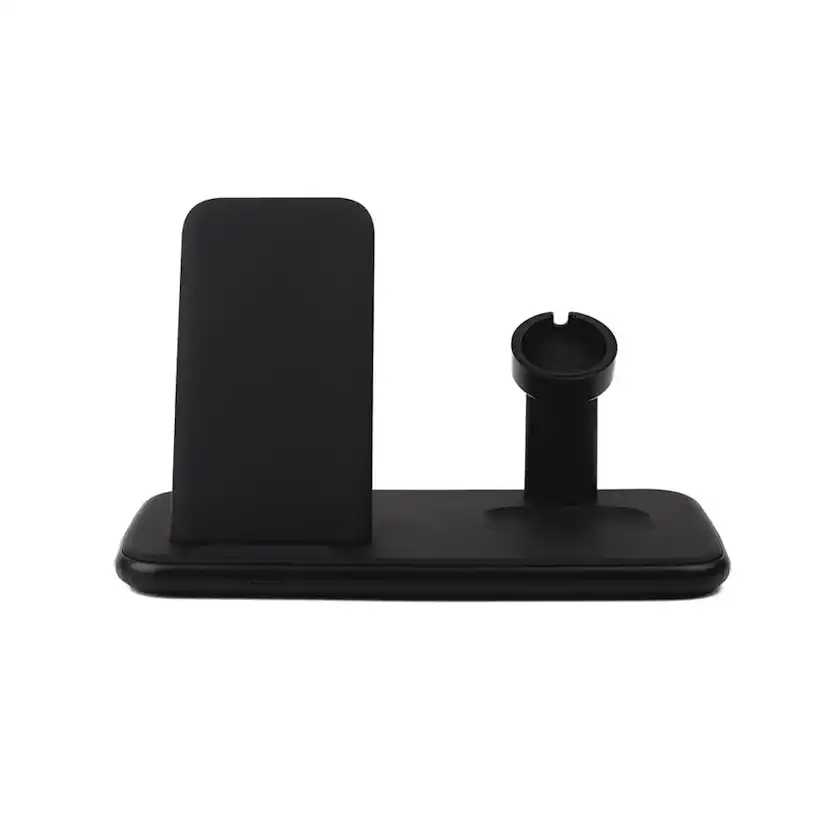 Trådlös Gear Tripple Qi Laddare Usb-C Anslutning 20W Totalt Svart Mobil/Watch/Airpods