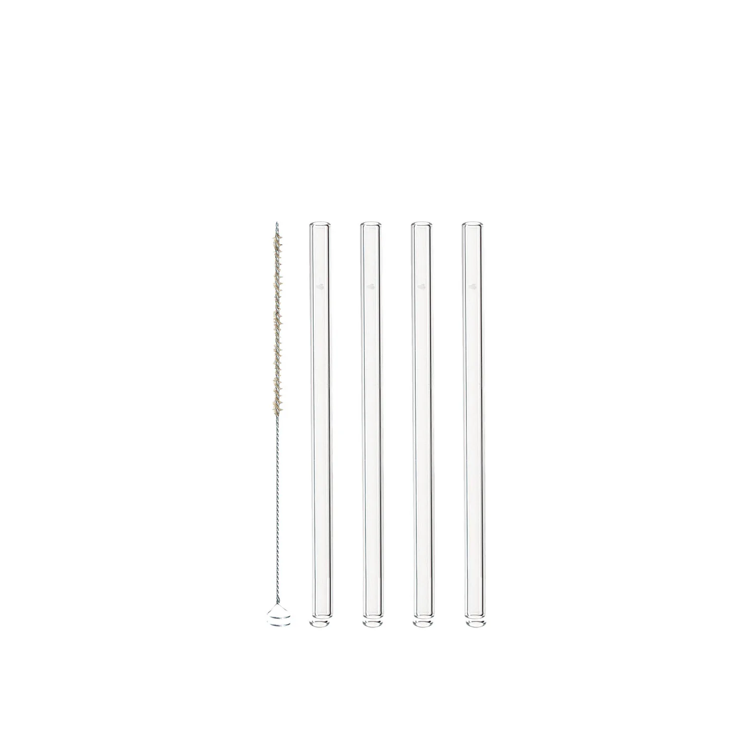 Sugrör Leonardo Glas 4-pack med Borste