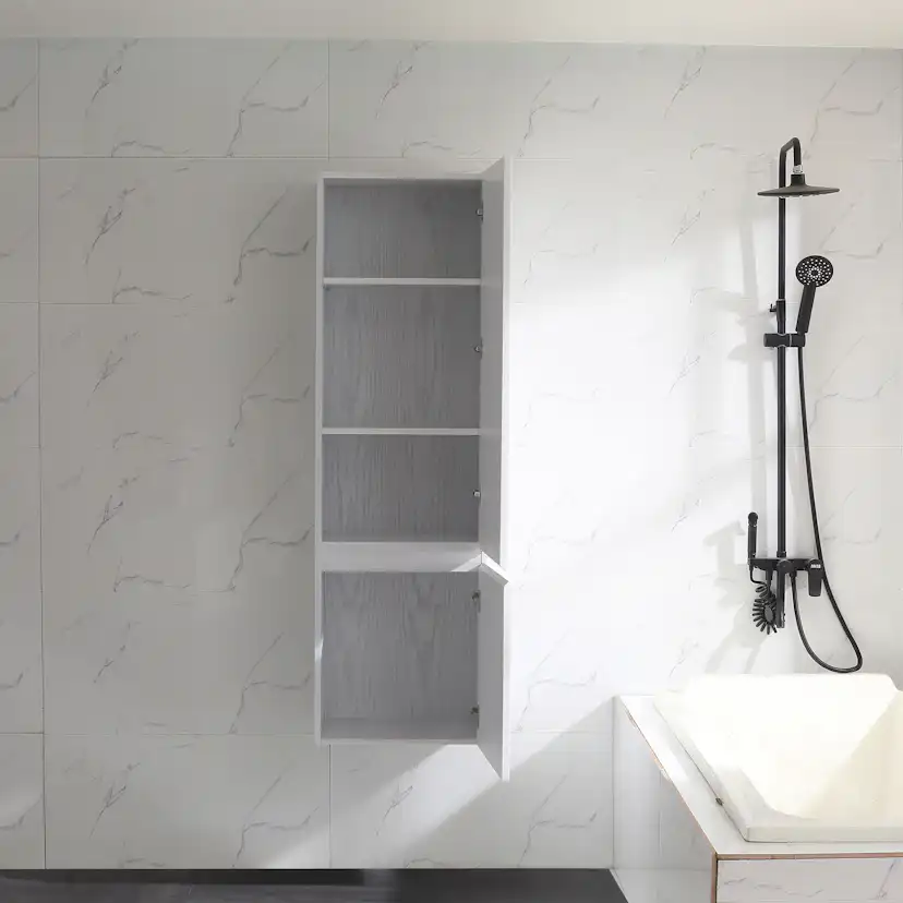 Sidoskåp Bathlife Lättsam Vit Ek