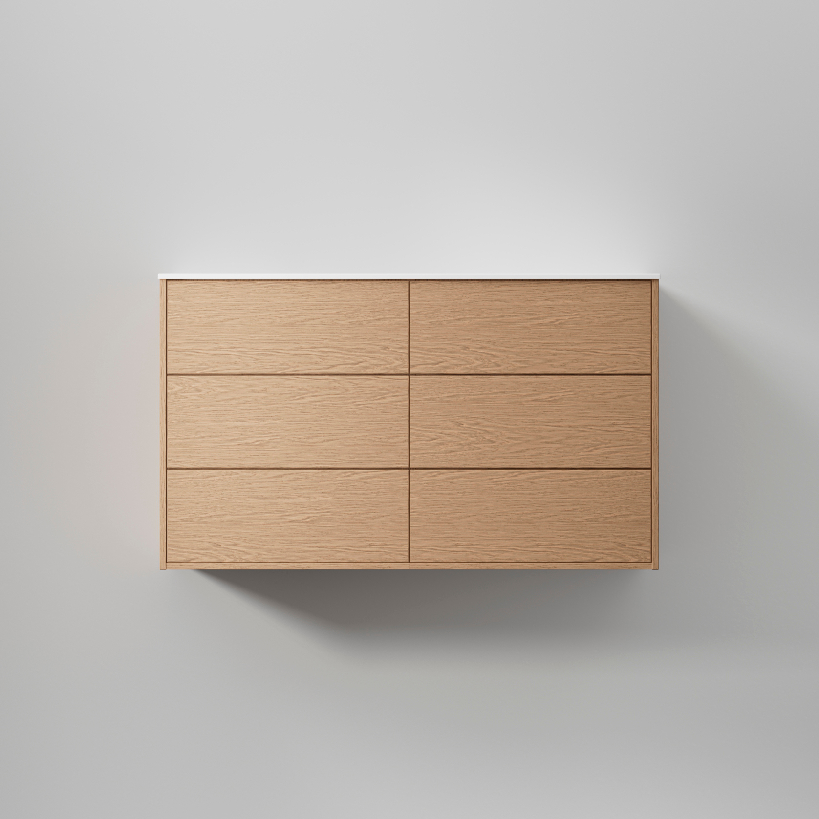 Kommod Terra Solid 120 D, Natural Oak, 6 Lådor Färg: Natural Oak, Bredd: 1200 mm