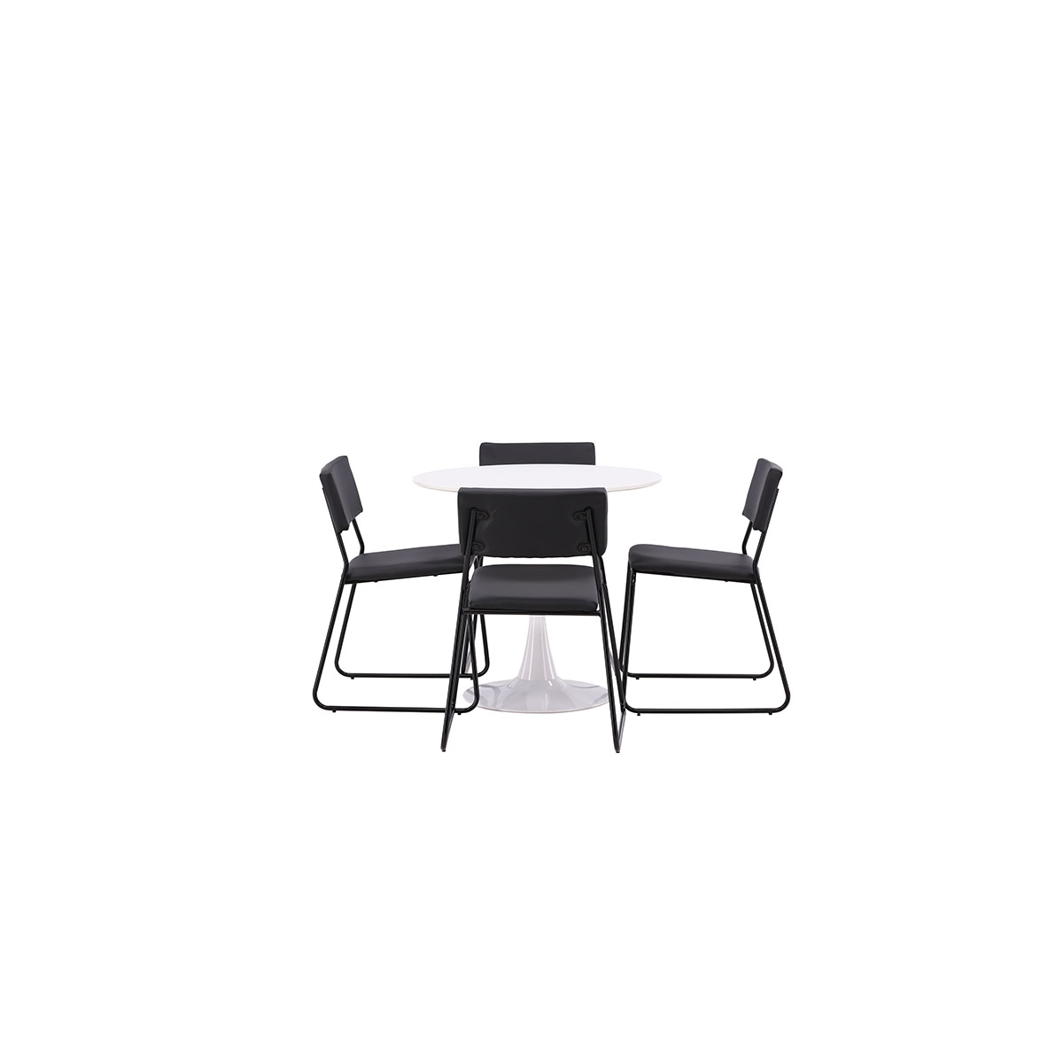 Matgrupp Venture Home Hamden Ø80 cm med 4 Kenth stolar