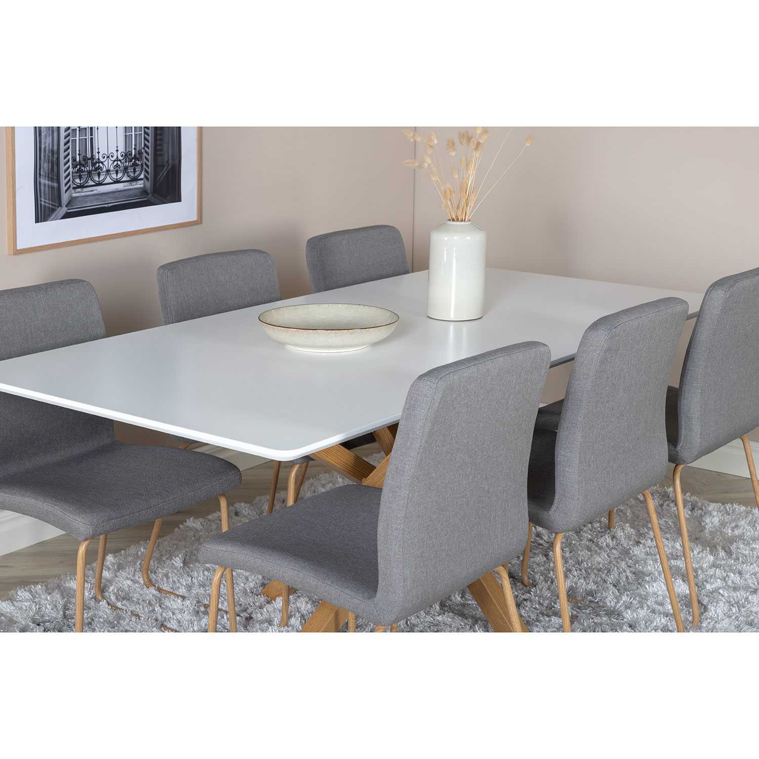 Matgrupp Venture Home Piazza med 6 Mace stolar