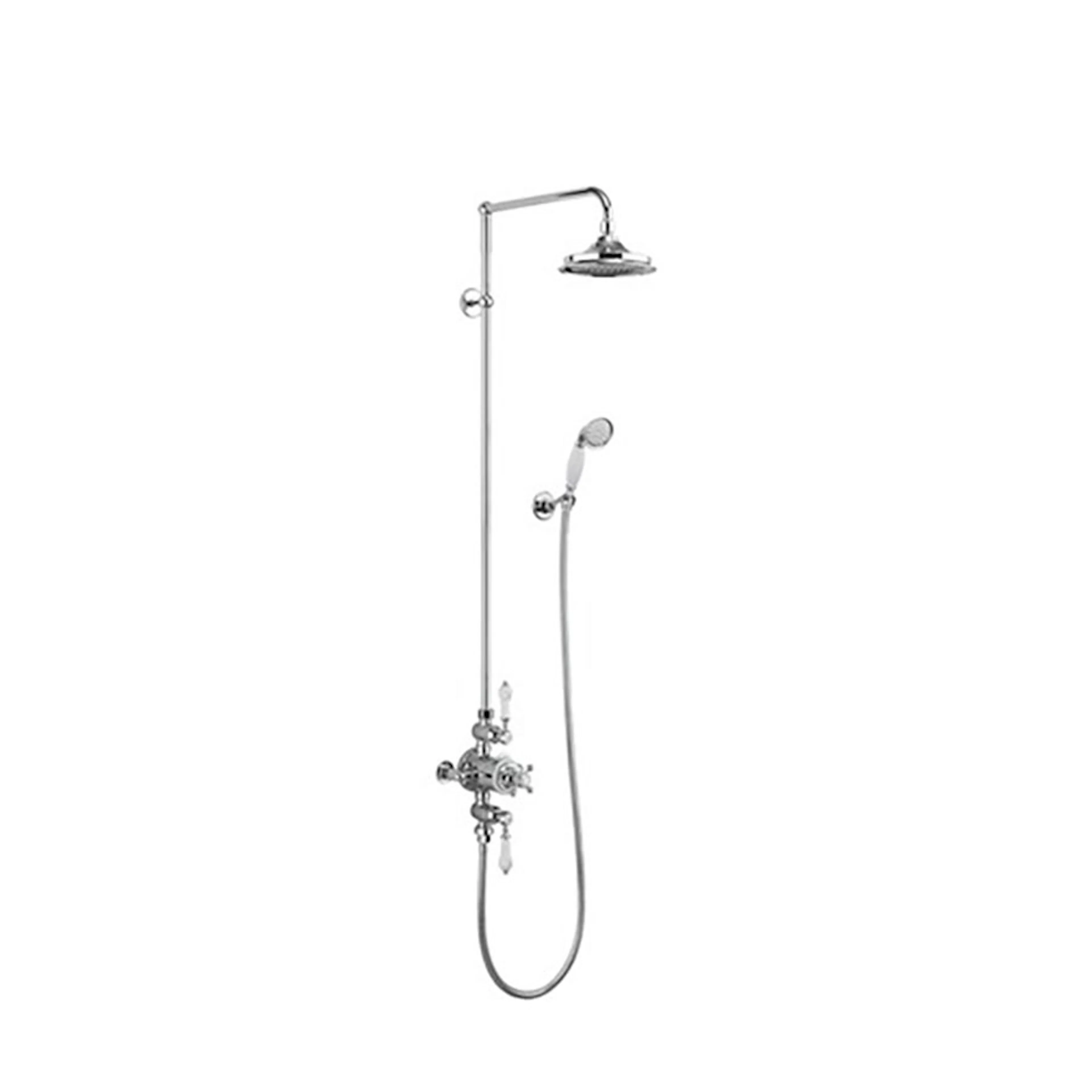 Burlington Avon takdsuchset paket 9-tum Färg: Krom, Duschhuvud: 230 mm