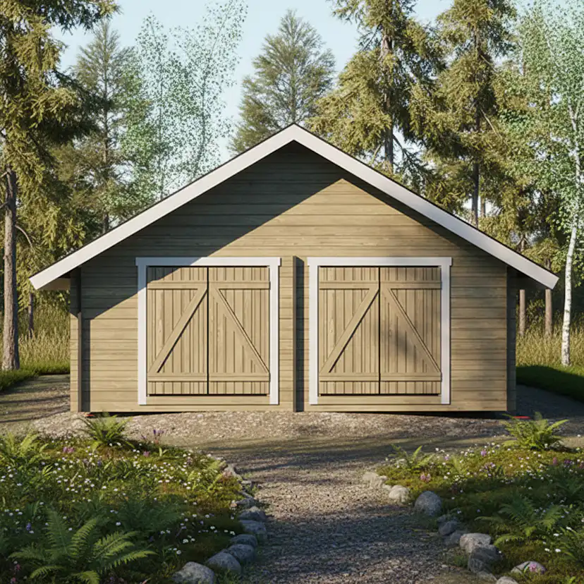 Timmerförråd LP Garden S-XXL (25m²) Rak Vägg