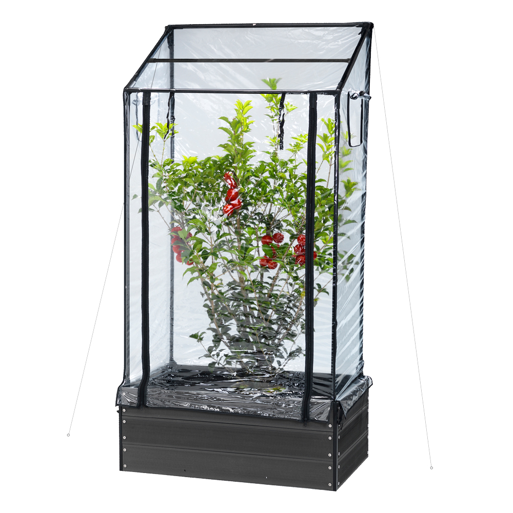 Drivhus Hortus Drivhus till Planteringslåda med Insektnät & Blixtlås 87x47x130/150 cm