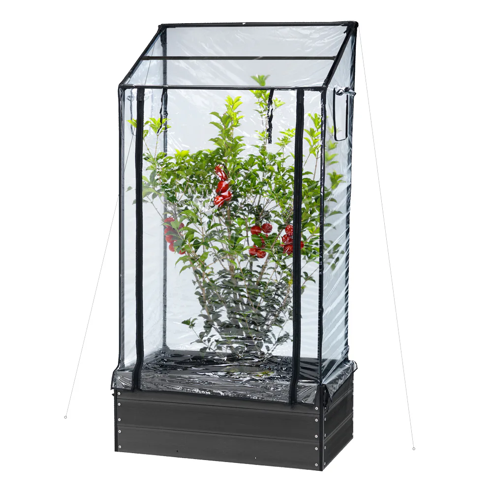 Drivhus Hortus Drivhus till Planteringslåda med Insektnät & Blixtlås 87x47x130/150 cm