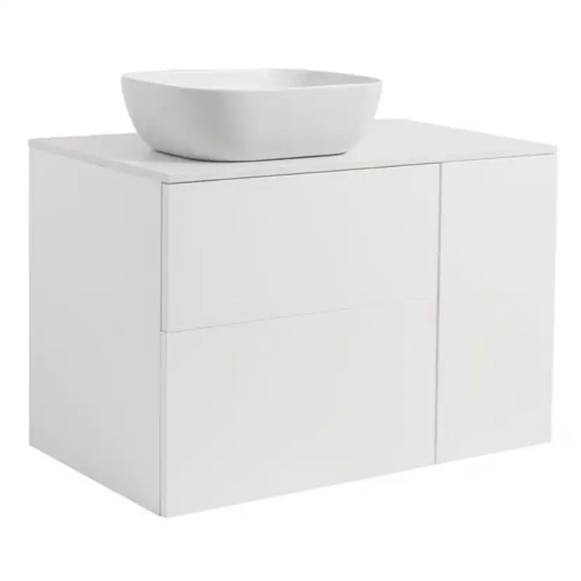 Is 60+30Vitm Bs Vit+Ts Rektvit Färg Tvättställsskåpet: Matt Vit, Färg Bänkskiva: Vit, Färg Tvättställ: Vit - B: 908 mm, H: 737 mm, D: 470 mm