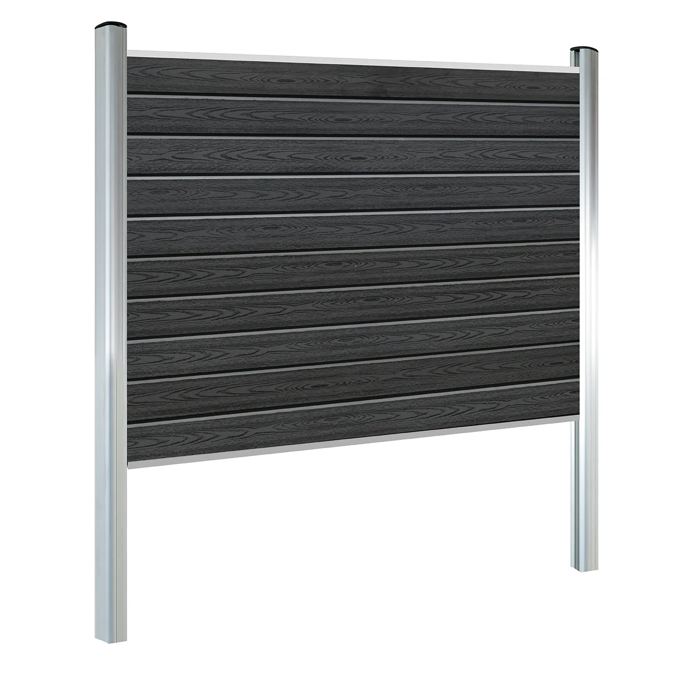 Startset Kirkedal K100 med 2 Aluminium Stolpar, Topp/bottenskena och K1 Staketprofiler