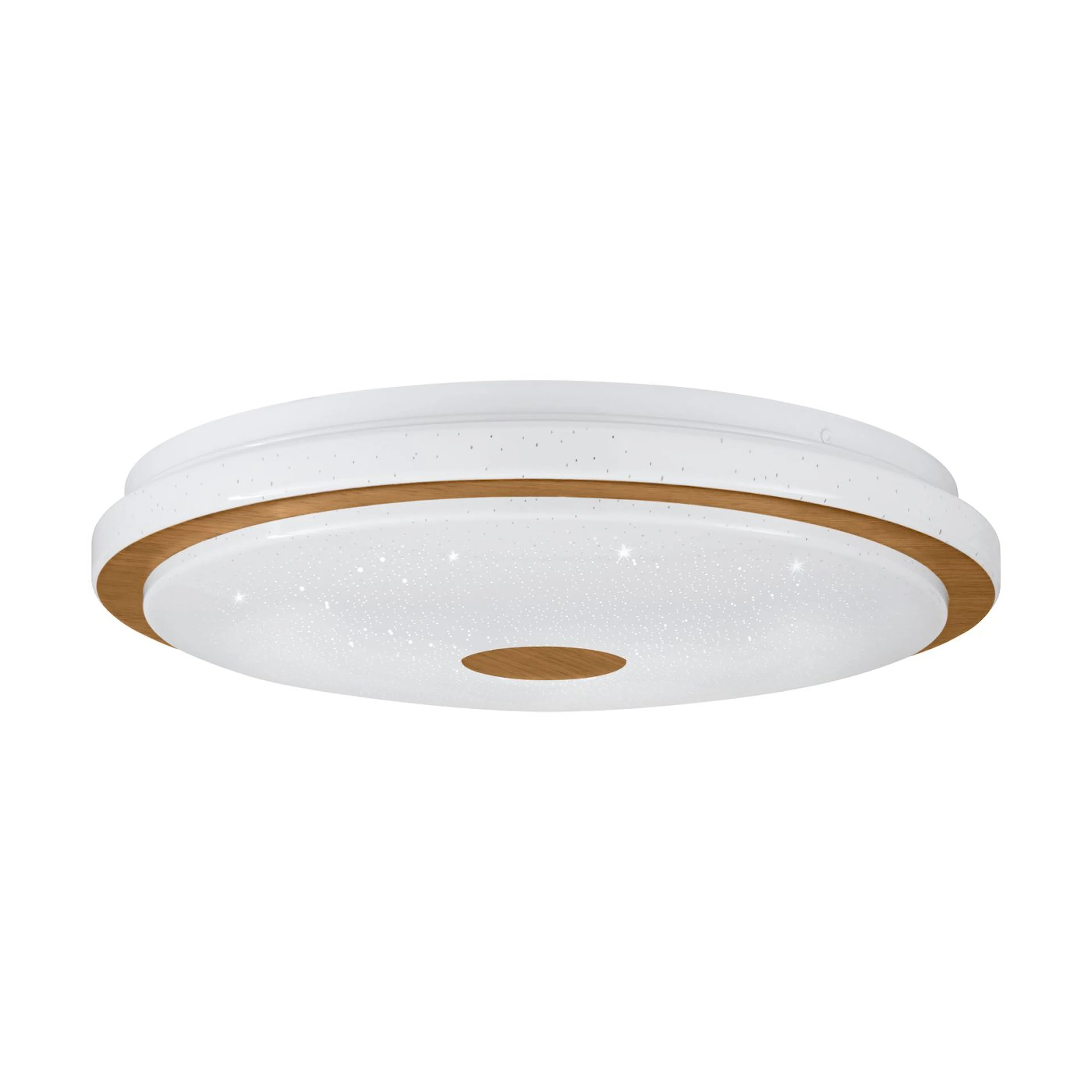 LED-CCT DL Ø380 WEISS/HOLZ 'LANCIANO 1' 380 mm