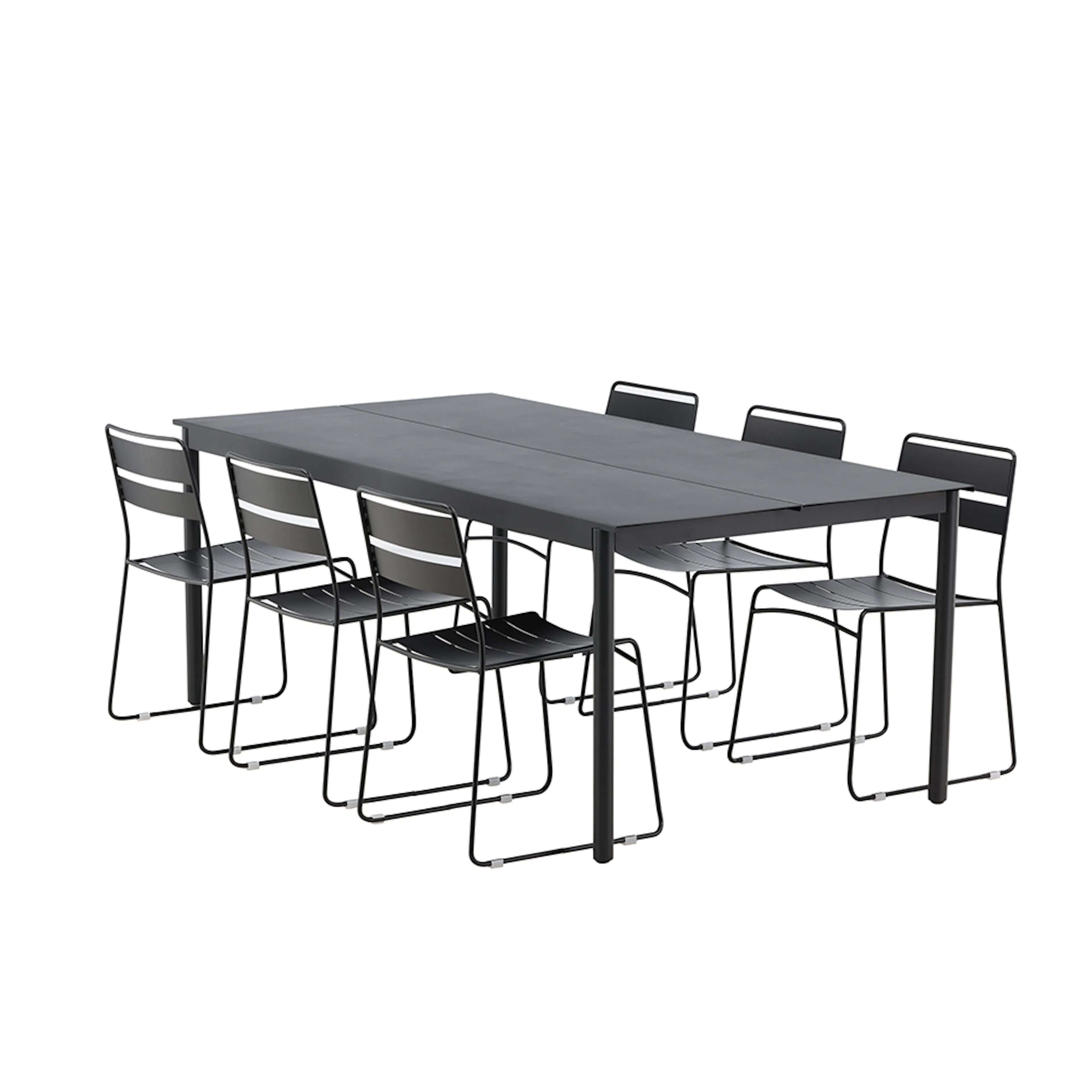 Modena - Dining Table- Black - Aluminium - 200*100cm _1+ Lin Svart