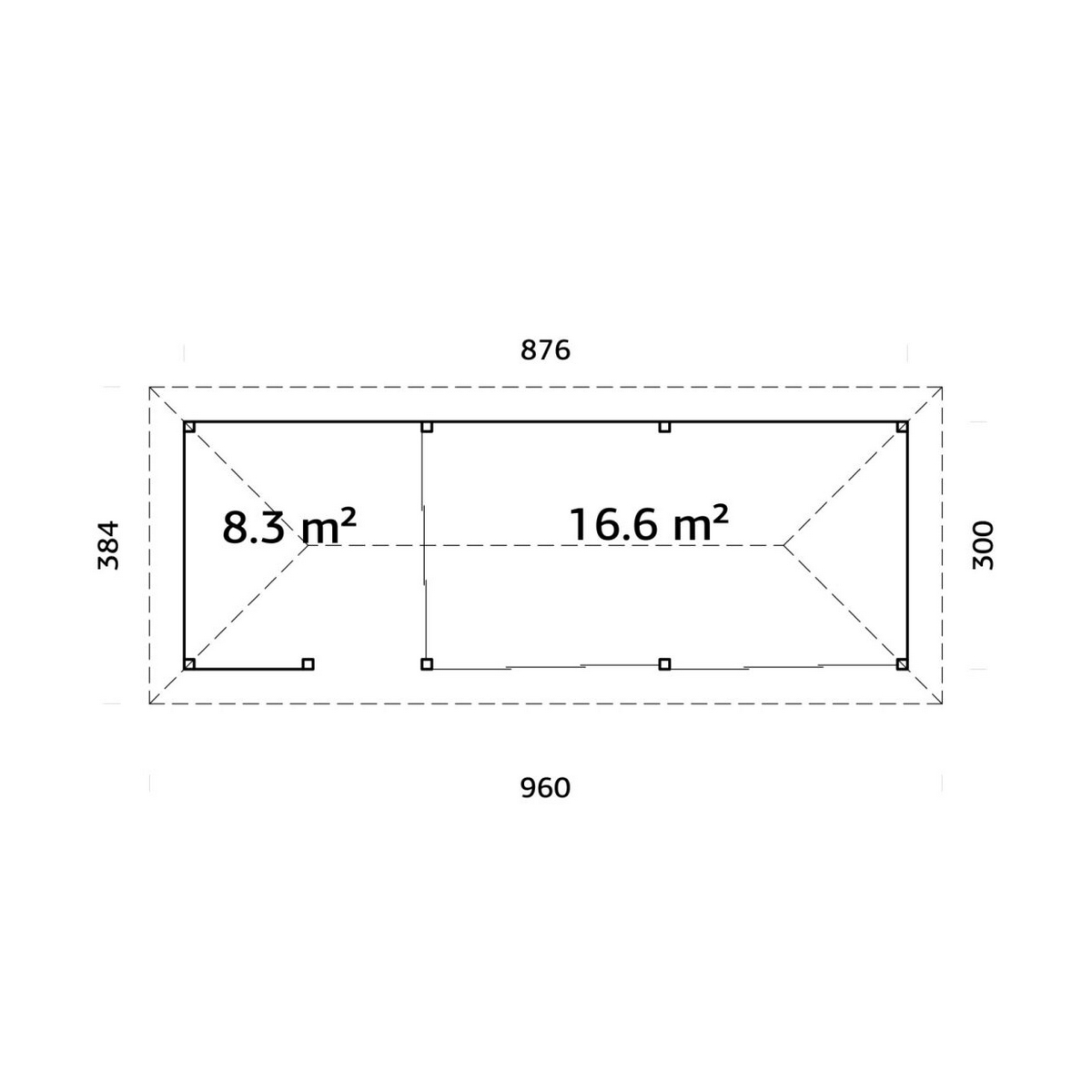 Uterum Palmako Bianca 24,9 m2 Set 219 Slide