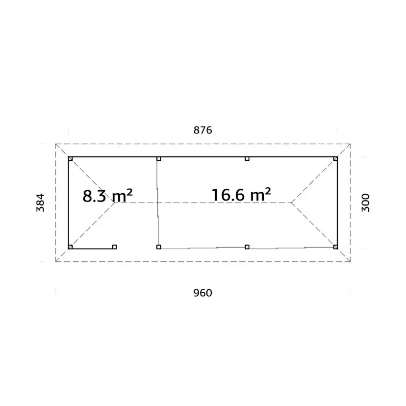 Uterum Palmako Bianca 24,9 m2 Set 219 Slide