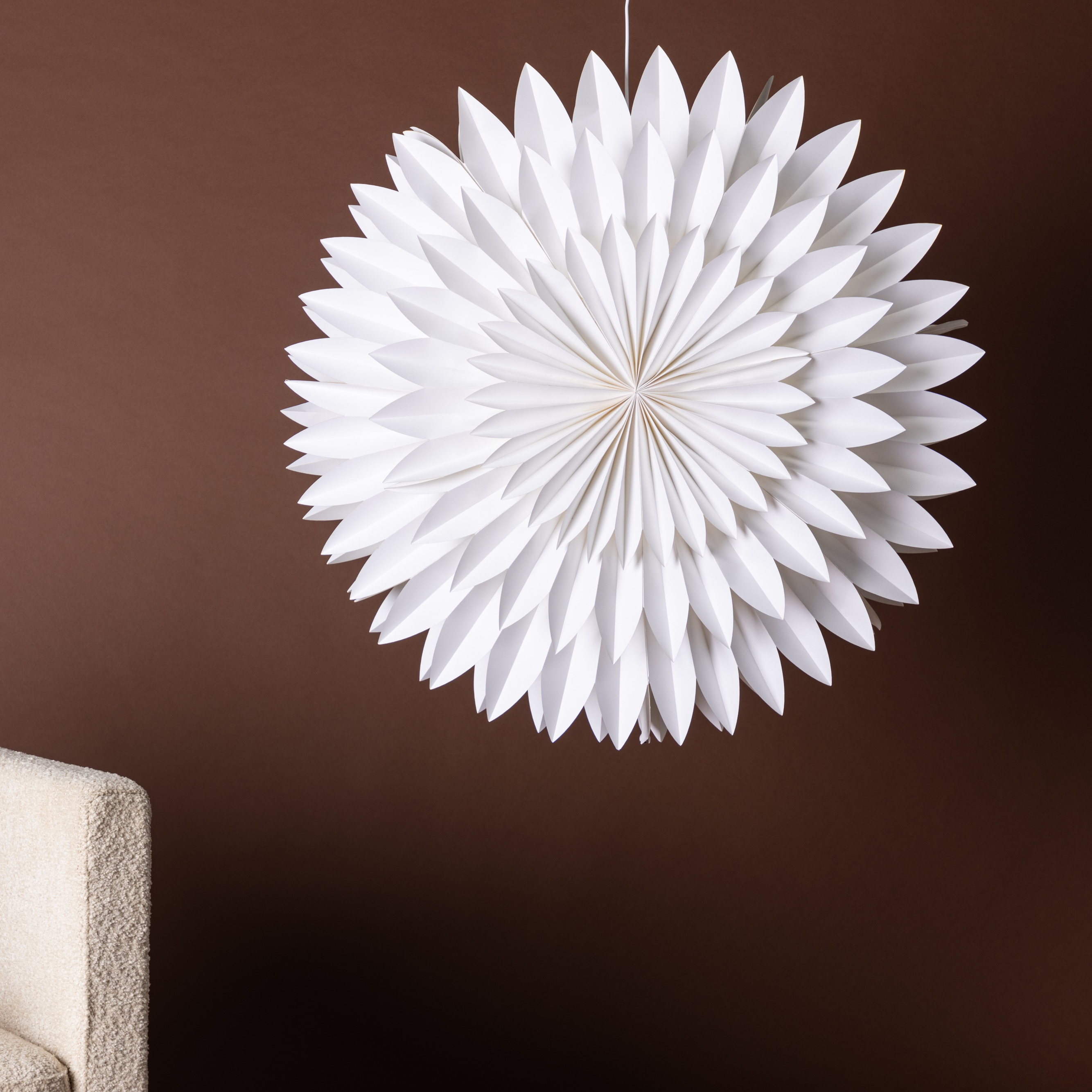 Storlien 80cm Pendant Lamp - White /  White 80 cm