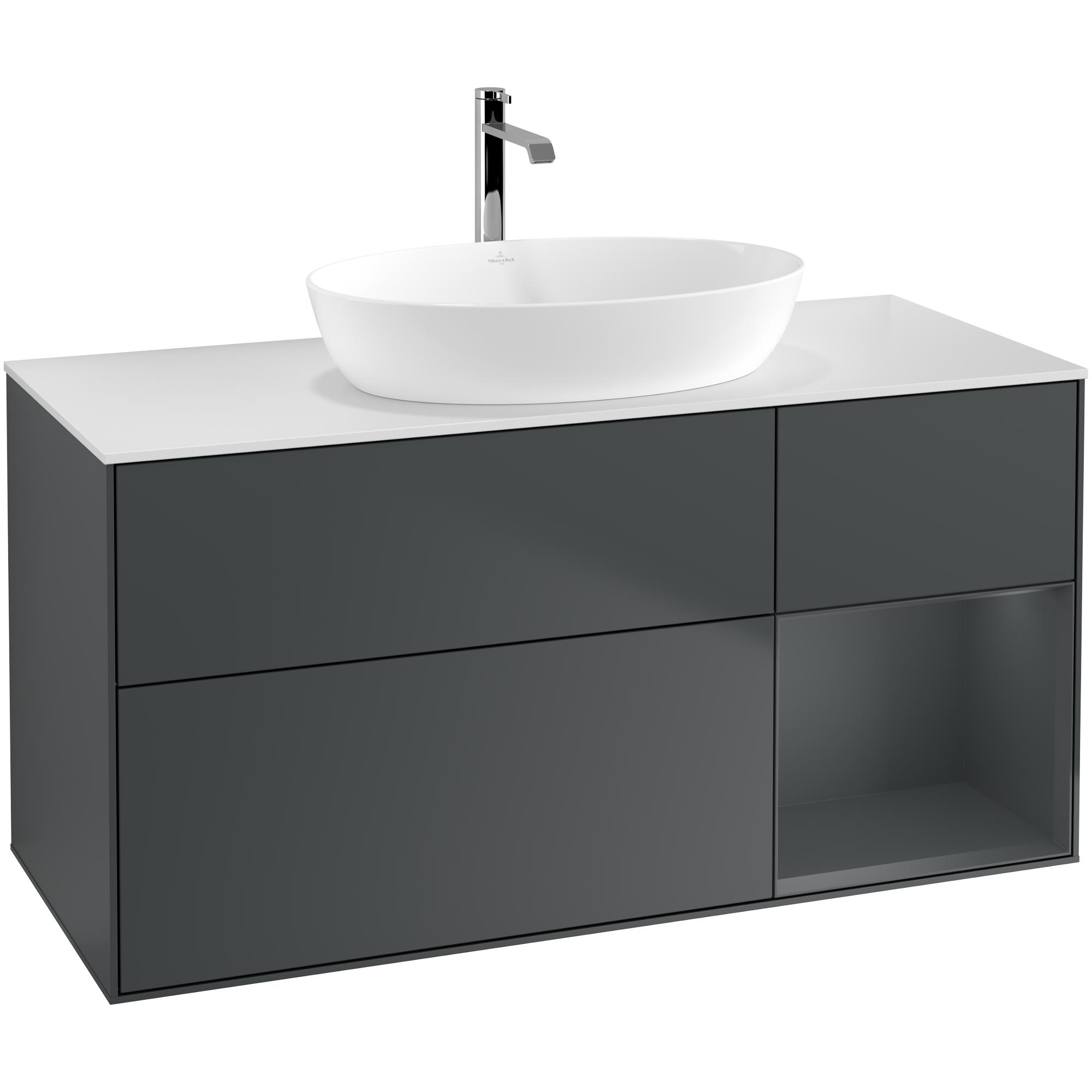 Tvättställsskåp Villeroy & Boch Finion med 3 Lådor Hylla och Bänkskiva för Fristående Tvättställ från Artis & Collaro