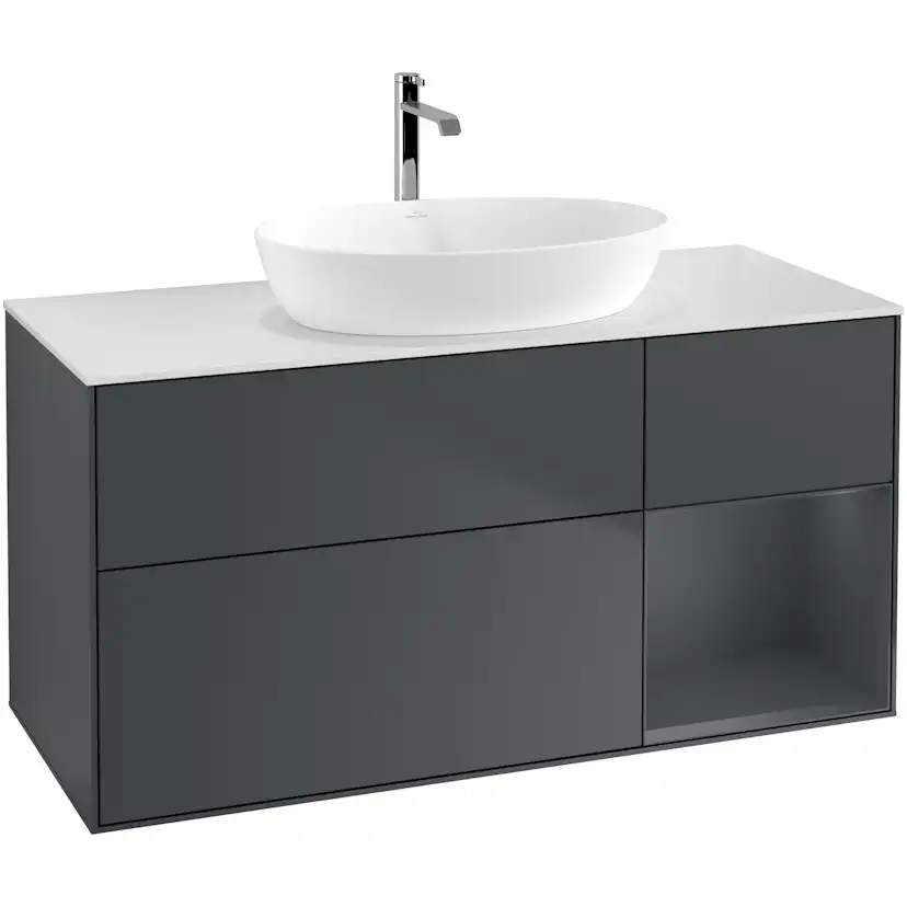 Tvättställsskåp Villeroy & Boch Finion med 3 Lådor Hylla och Bänkskiva för Fristående Tvättställ från Artis & Collaro