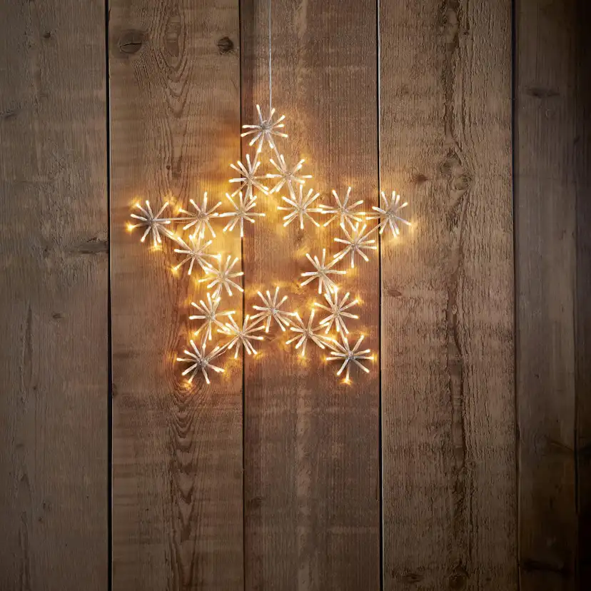 Ljusdekoration Star Trading Flower Star LED Julstjärna Utomhus