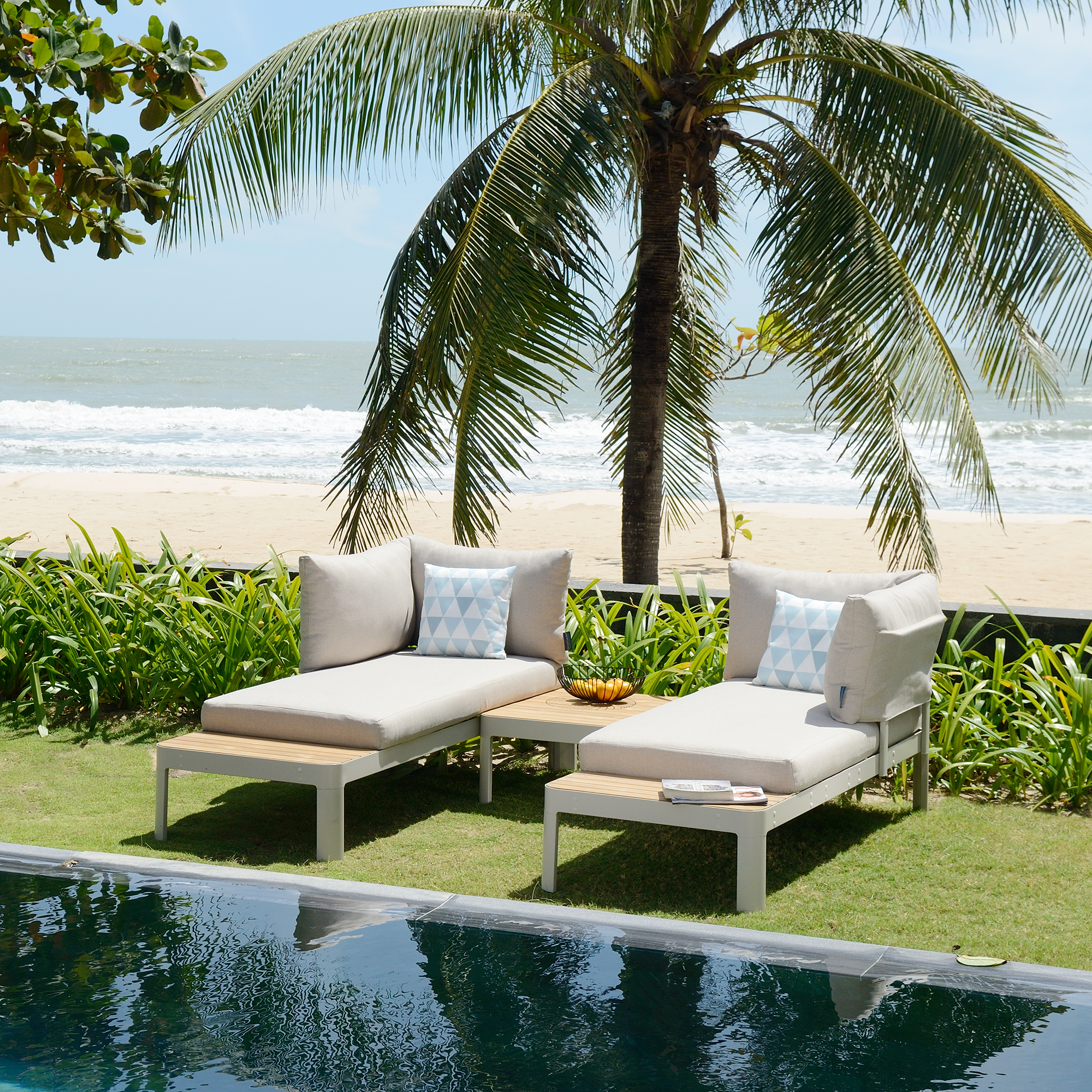 Loungegrupp LifestyleGarden Portals Light 4-sits Utomhus
