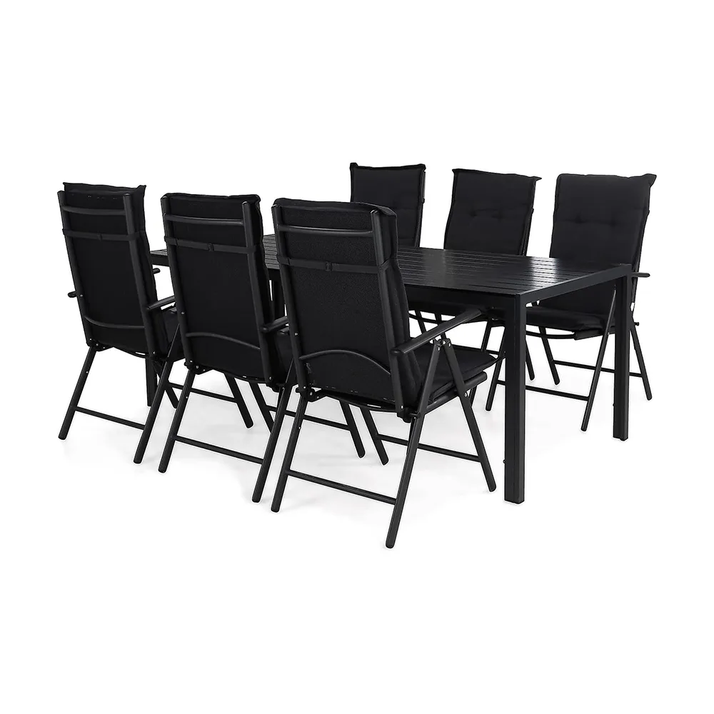 Matgrupp Comfort Garden Tunis 205 med 6 Positionsstolar Maggie
