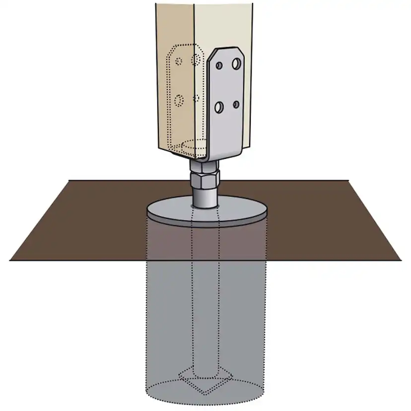 STOLPHÅLLARE PSUA 48X40 48x40 mm