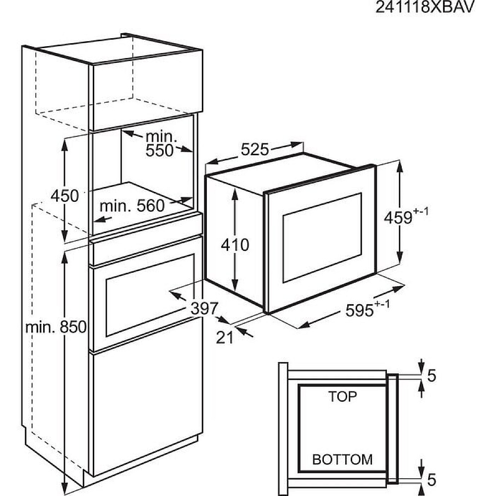 Mikrovågsugn Electrolux Serie 800 LMF2264TEW för Inbyggnad
