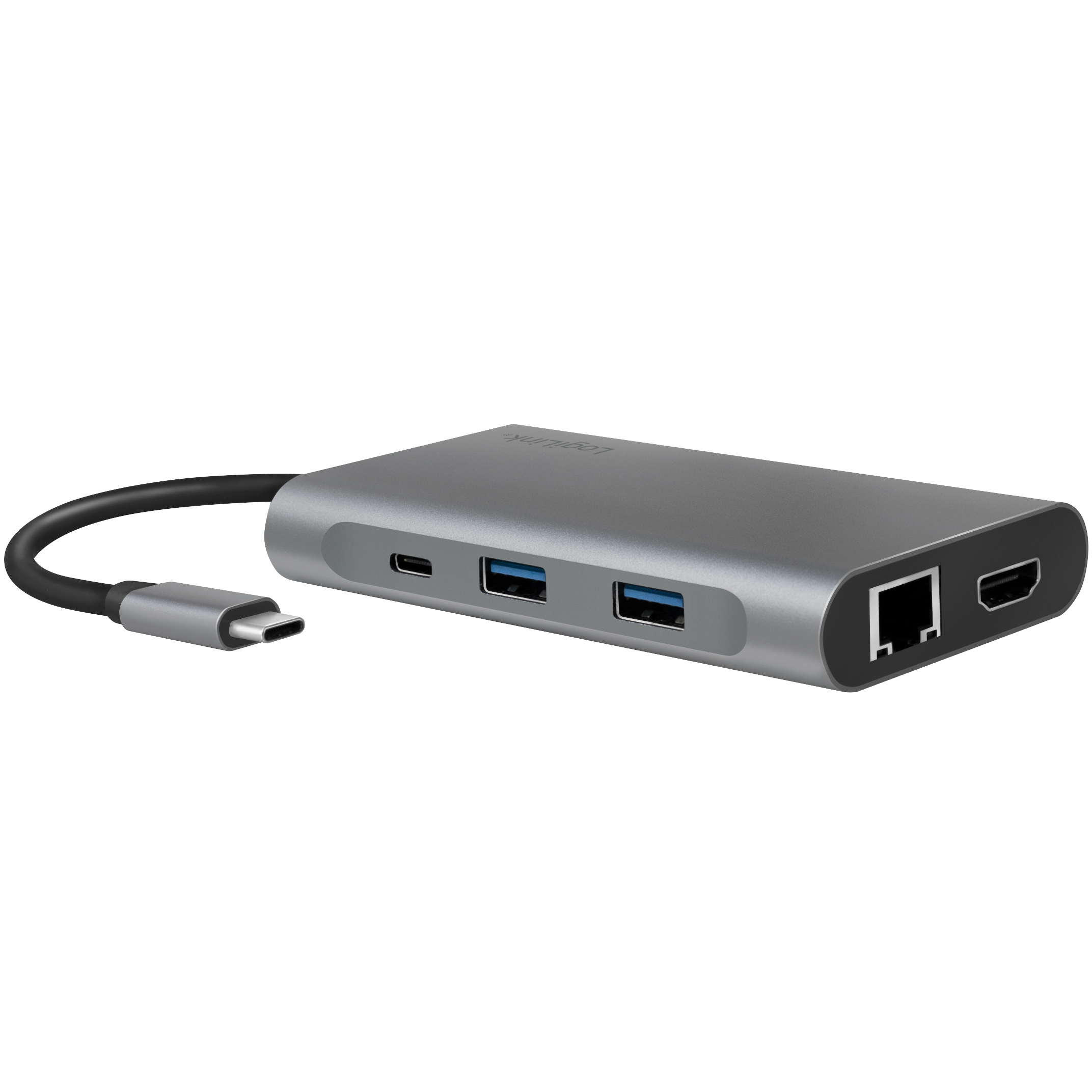 USB-C-docka LogiLink 8-i-1 HDMI/DP/RJ45/USB/USB-C 100W