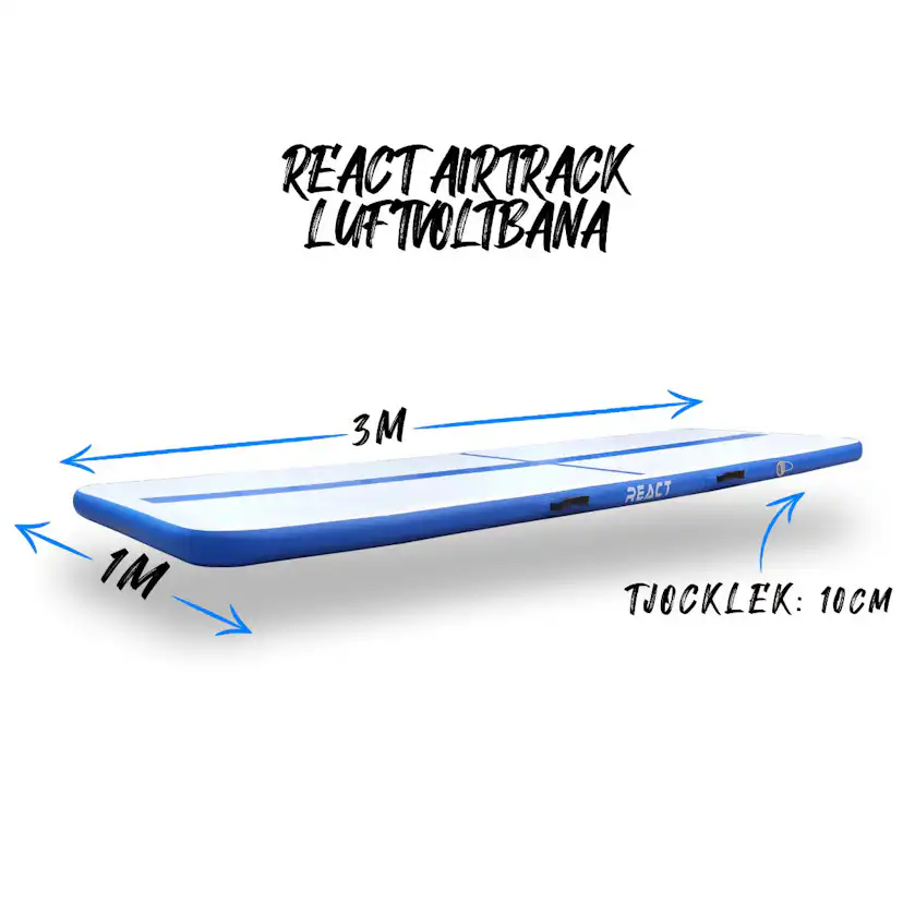 Gymnastikmatta React AirTrack Med Handpump 2-pack