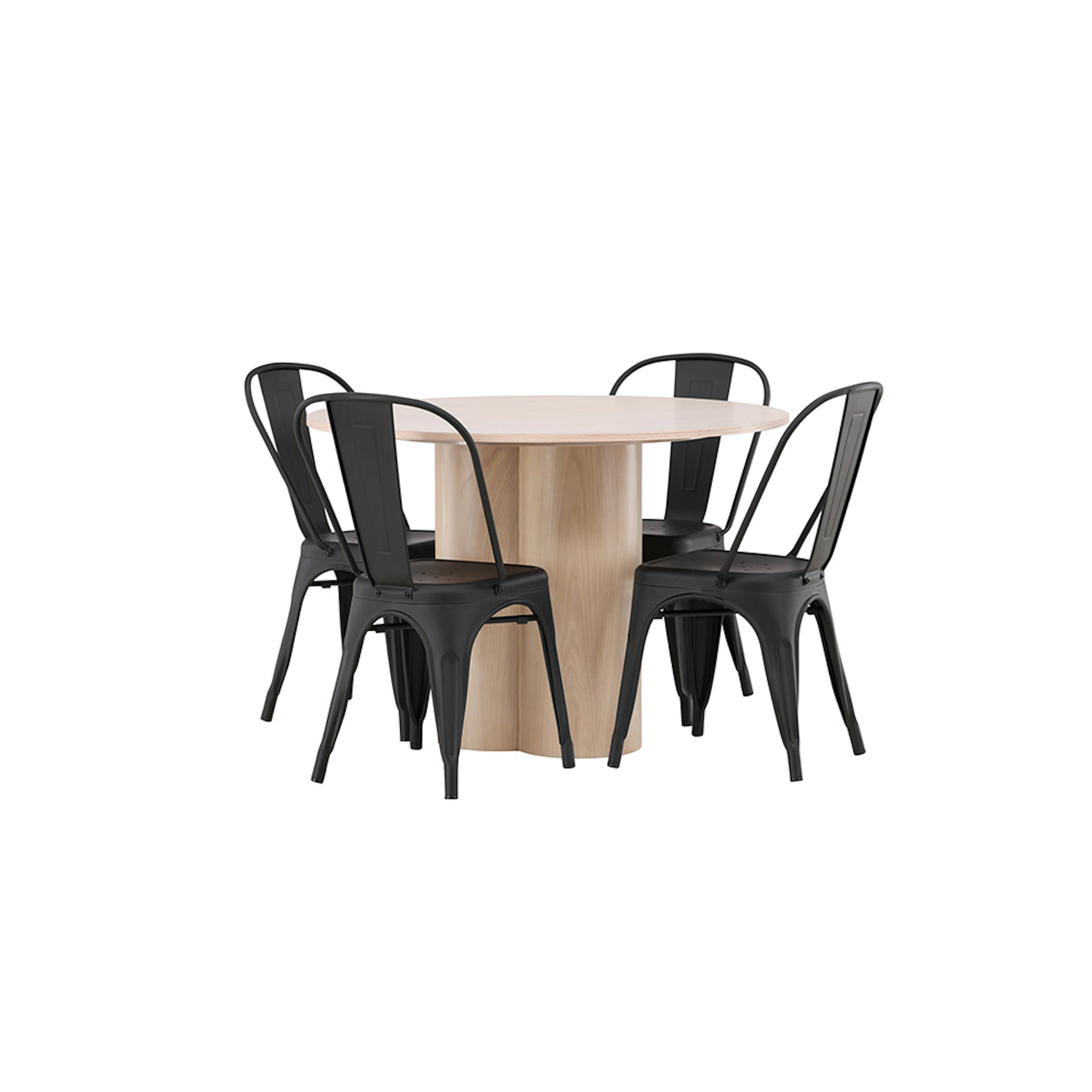 Matgrupp Venture Home Olivia Natur med 4 Tempe Stolar