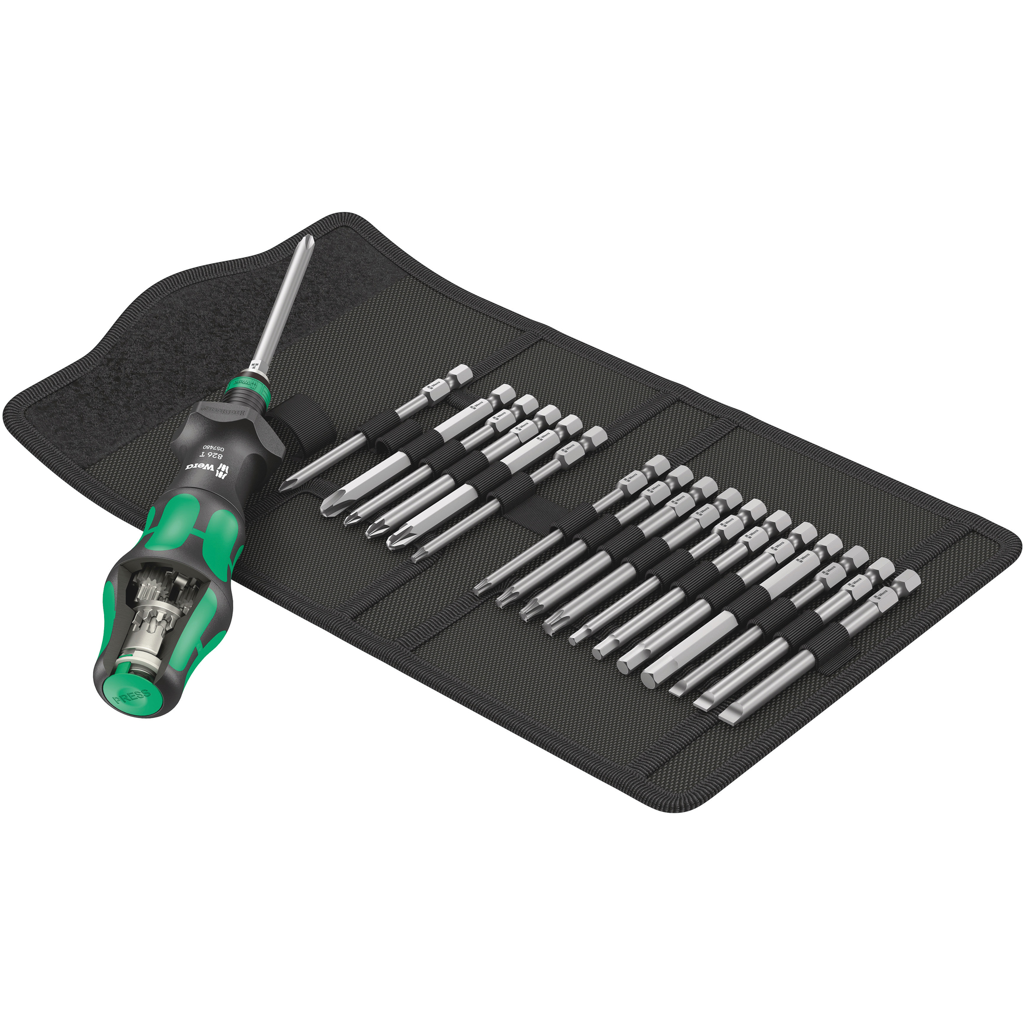 Bitsmejselsats Wera Turbo 1 Kraftform Kompakt 19Del