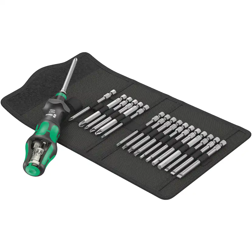 Bitsmejselsats Wera Turbo 1 Kraftform Kompakt 19Del