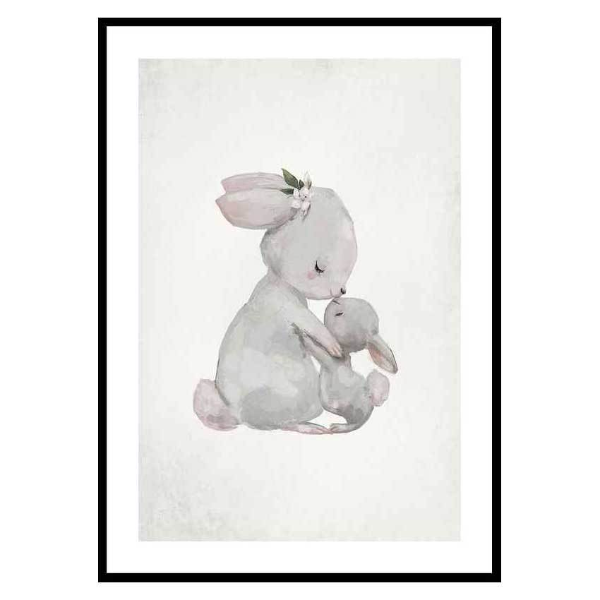 Poster Gallerix Watercolor Rabbits