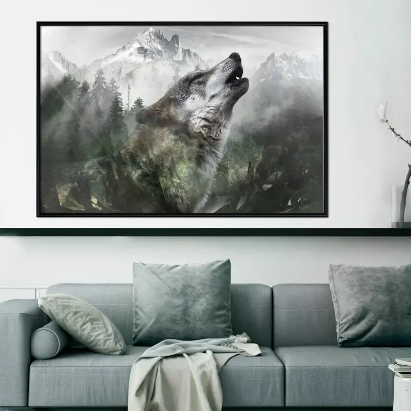 Poster Artgeist Affisch Howling Wolf
