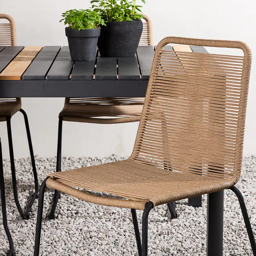 Matgrupp Utomhus Venture Home Togo 150x100 cm med 4 Lindos Trädgårdsstolar