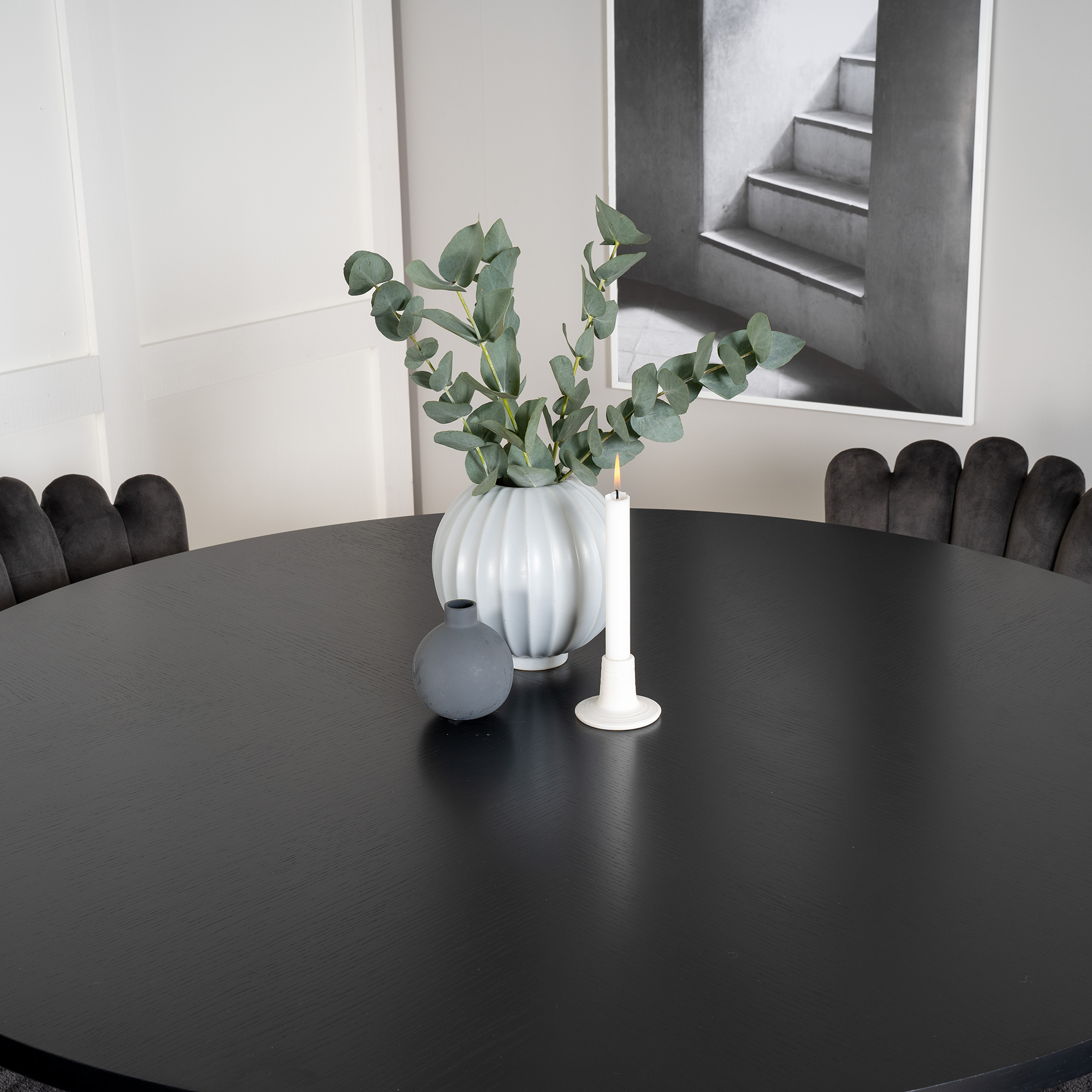 Matgrupp furniture/fashion Copenhagen med 4 Gråa Limhamn Light Stolar