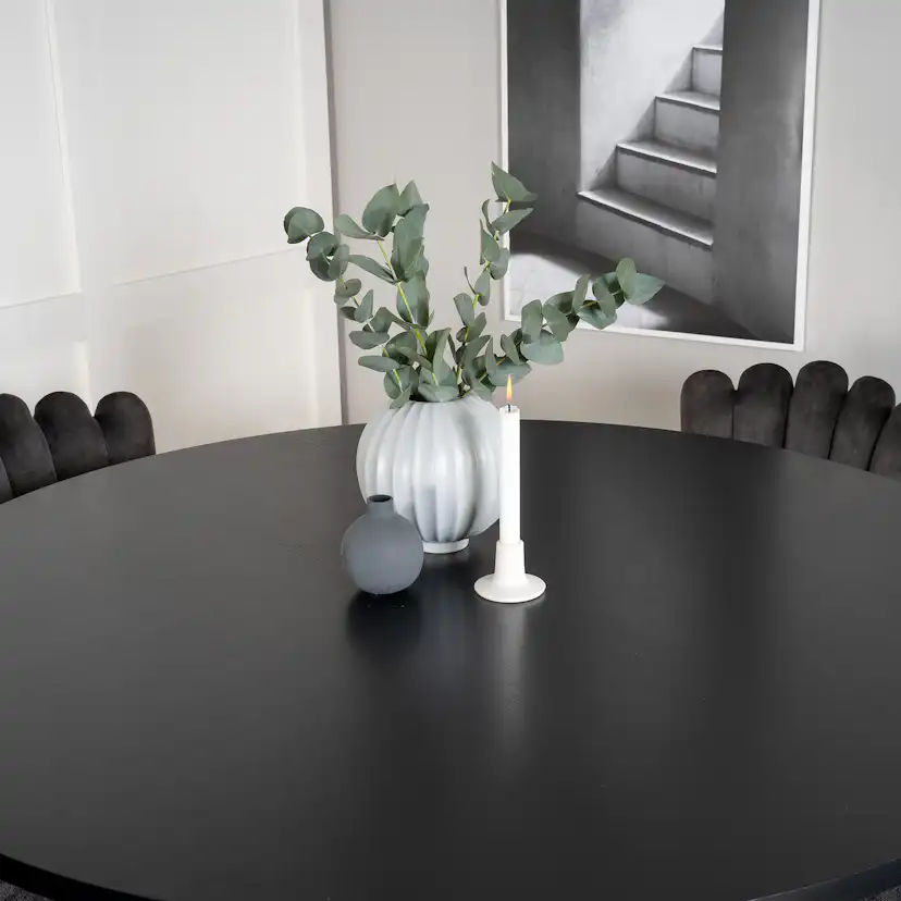 Matgrupp furniture/fashion Copenhagen med 4 Gråa Limhamn Light Stolar