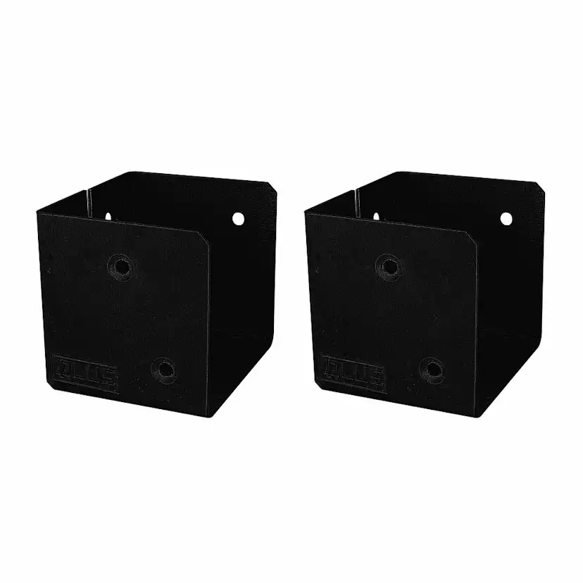 Balkbeslag PLUS Cubic till 9x9 cm Stolpar Svart 2-pack