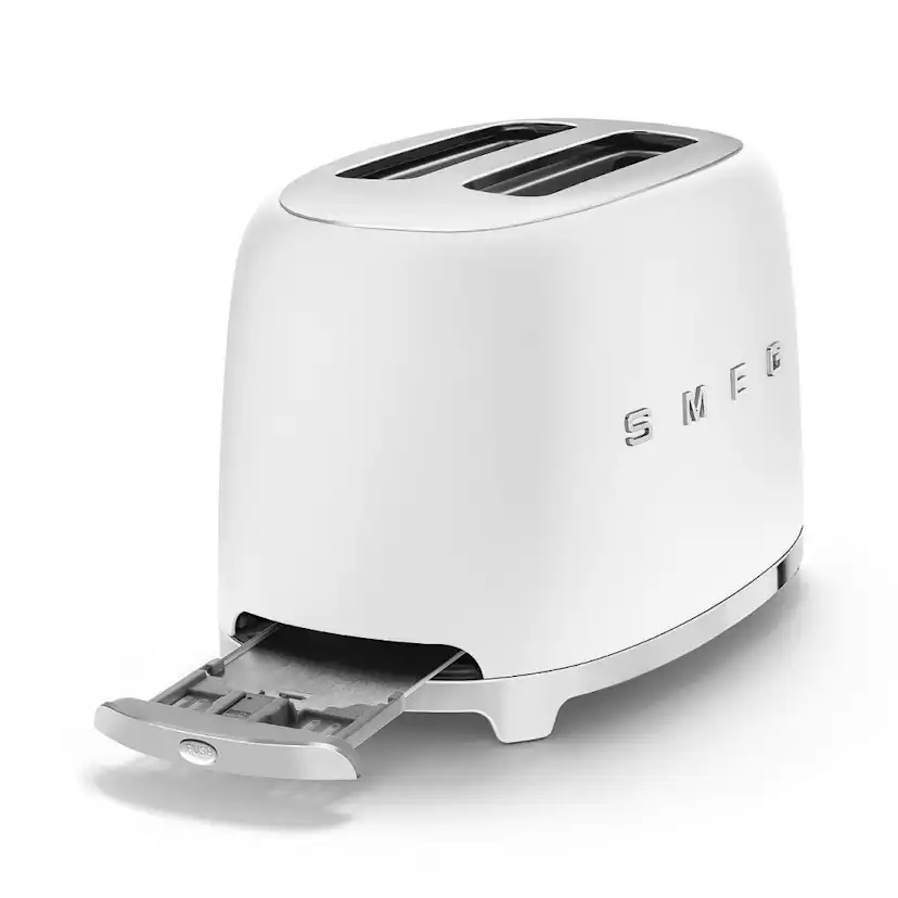 Brödrost Smeg TSF01WHMEU Mattvit med Extra Breda Fack