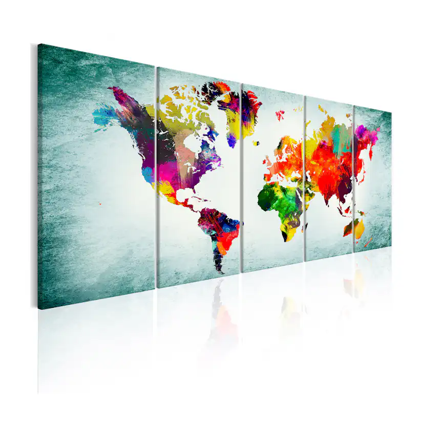Tavla Arkiio World Map Green Vignette