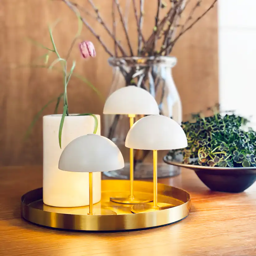 Bordslampa Dyberg Larsen Along Mini 3-pack med Bricka