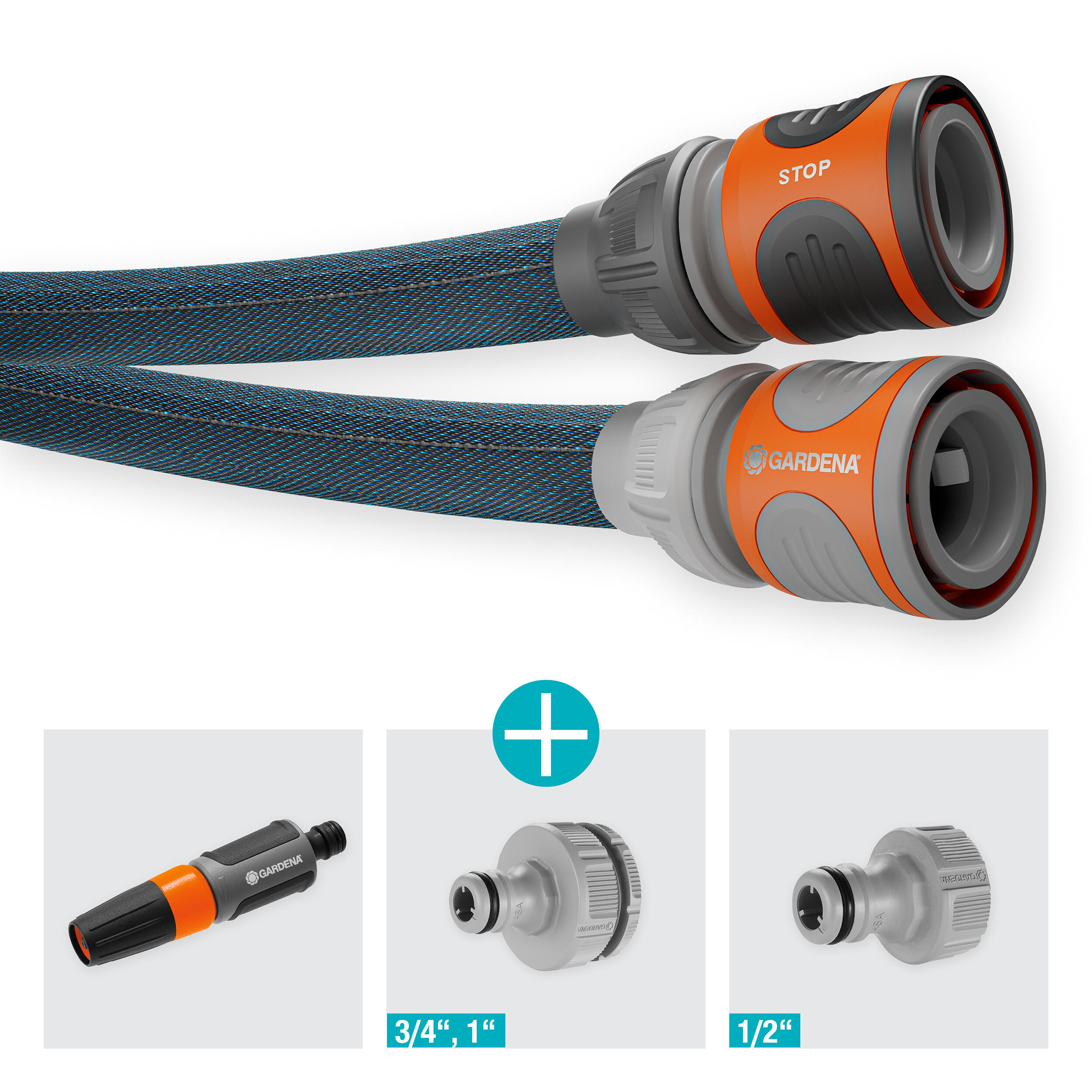 Textilslang Liano™ Xtreme 20 m Set med strålmunstycke
